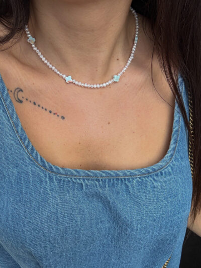 NASZYJNIK KONICZYNKI NA PERŁACH