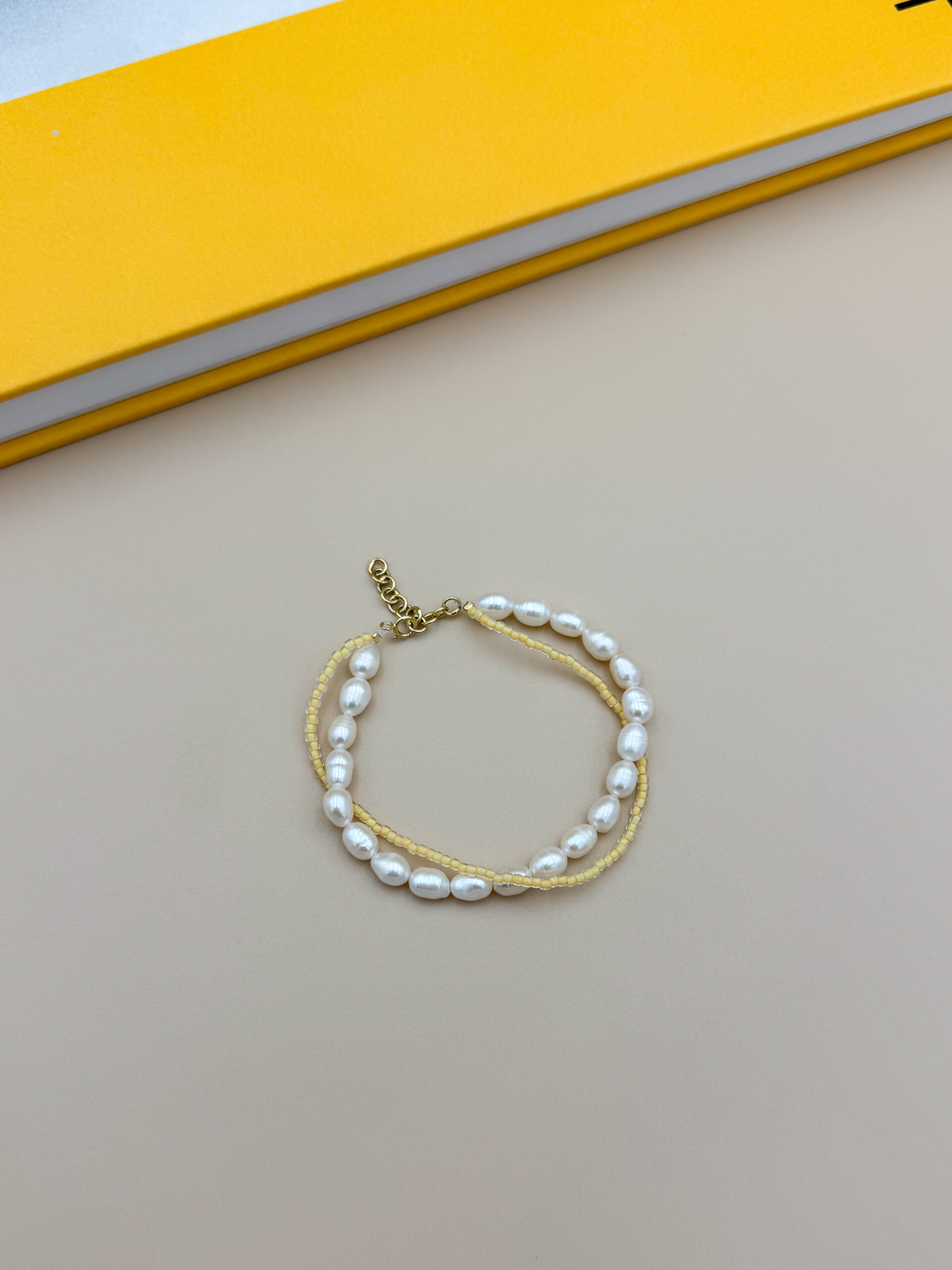 BRANSOLETKA MASEŁKOWE PERŁY - obrazek 2