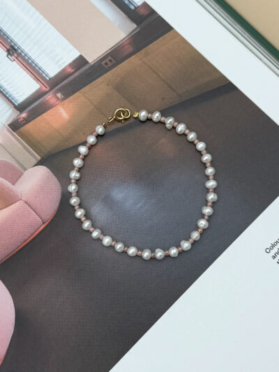 BRANSOLETKA DUET – PERŁY I RÓŻ