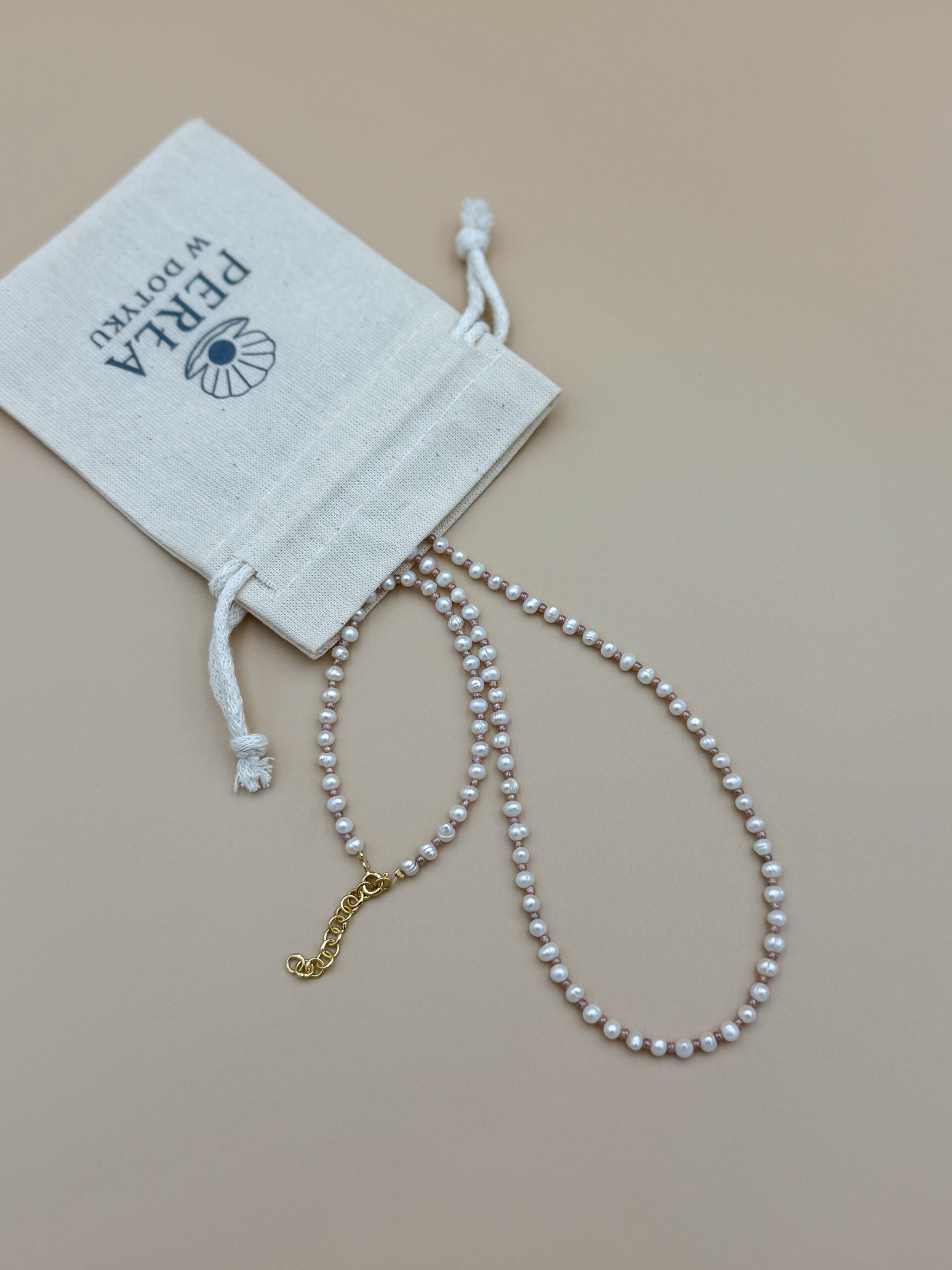 BRANSOLETKA DUET - PERŁY I RÓŻ - obrazek 2