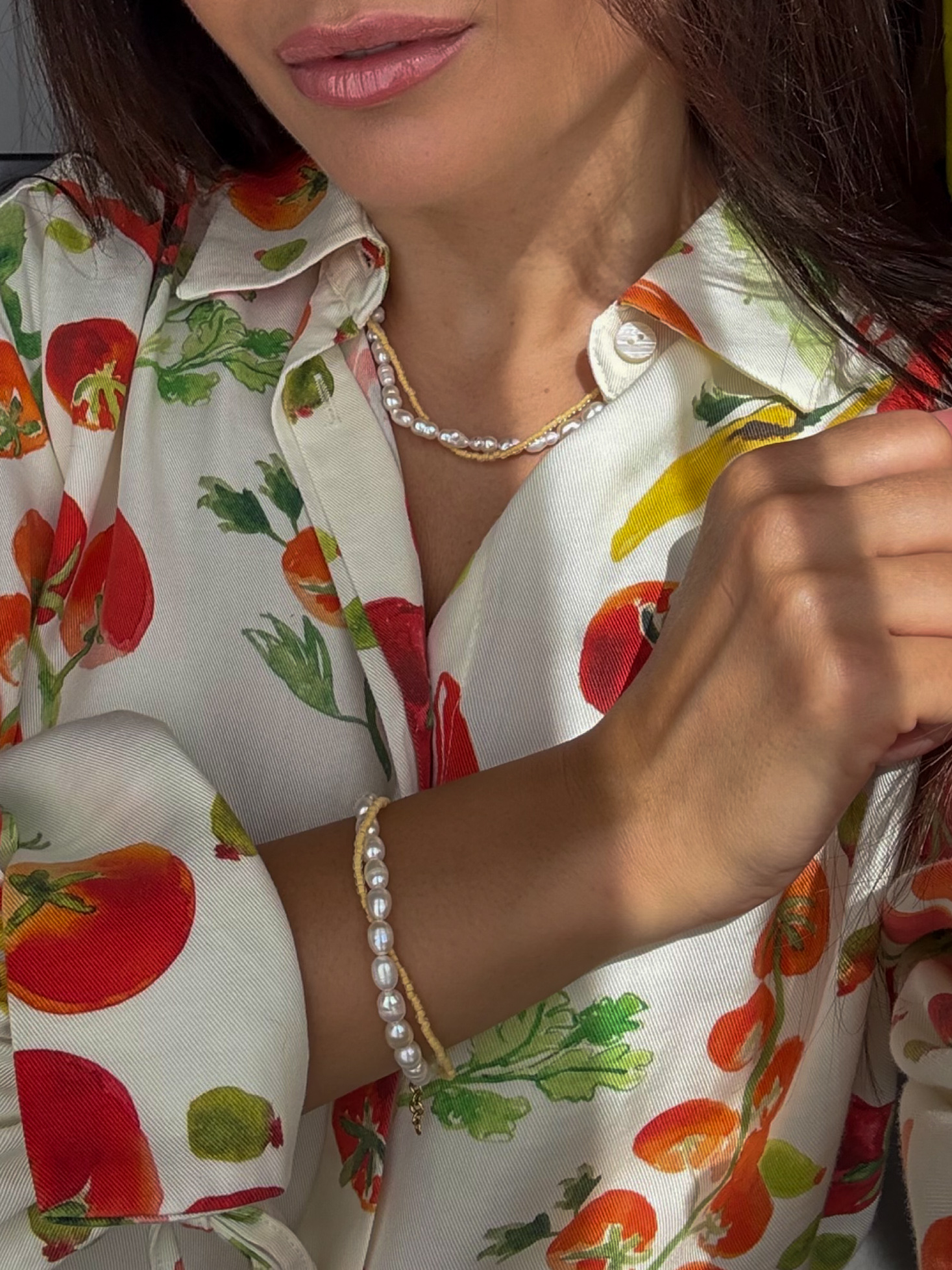 NASZYJNIK MASEŁKOWE PERŁY - obrazek 2