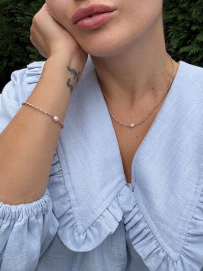 BRANSOLETKA PERŁA NA ZŁOCIE