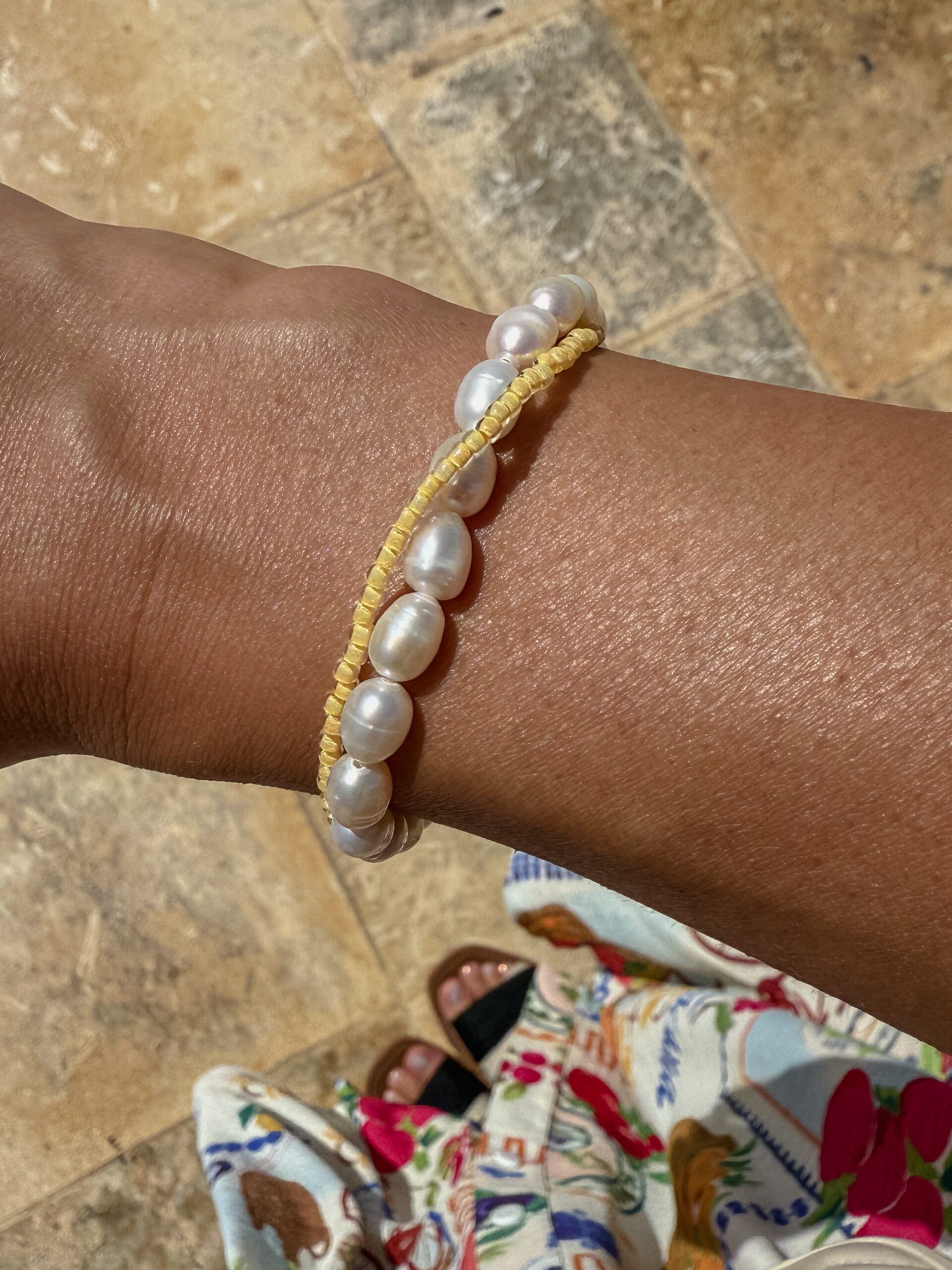 BRANSOLETKA MASEŁKOWE PERŁY - obrazek 3