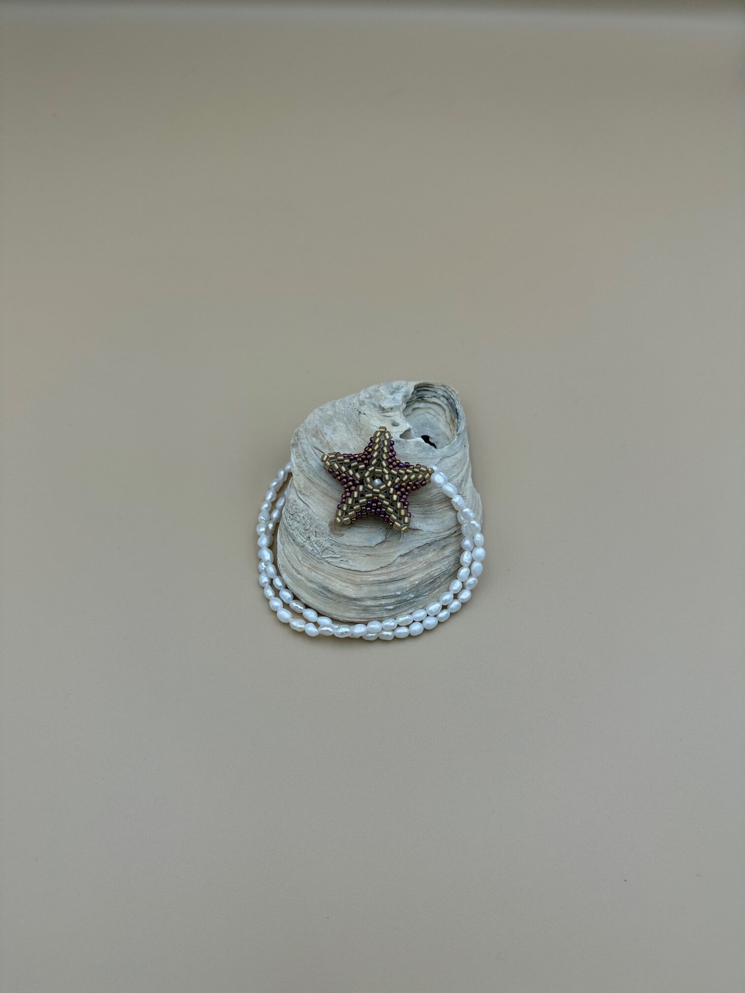 NASZYJNIK ROZGWIAZDA NA PERŁACH ZŁOTA - obrazek 3