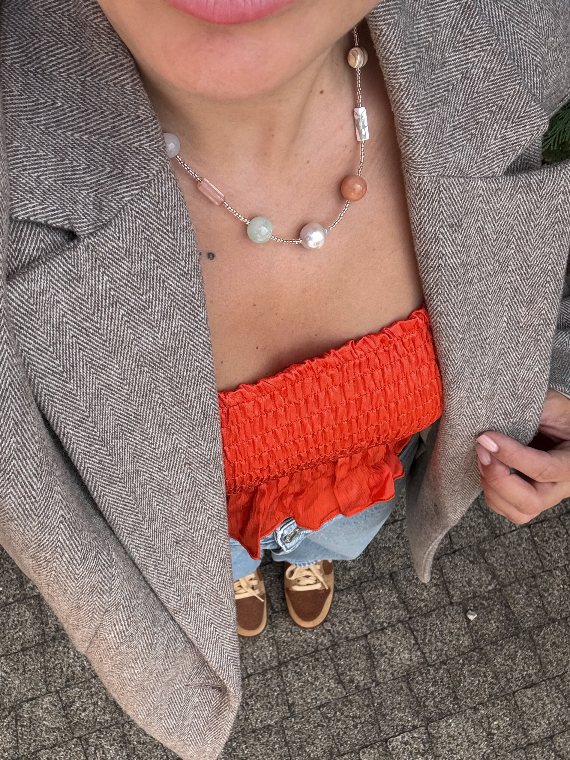 NASZYJNIK HAPPY SOUL VINTAGE Z BAROKOWĄ PERŁĄ - obrazek 2