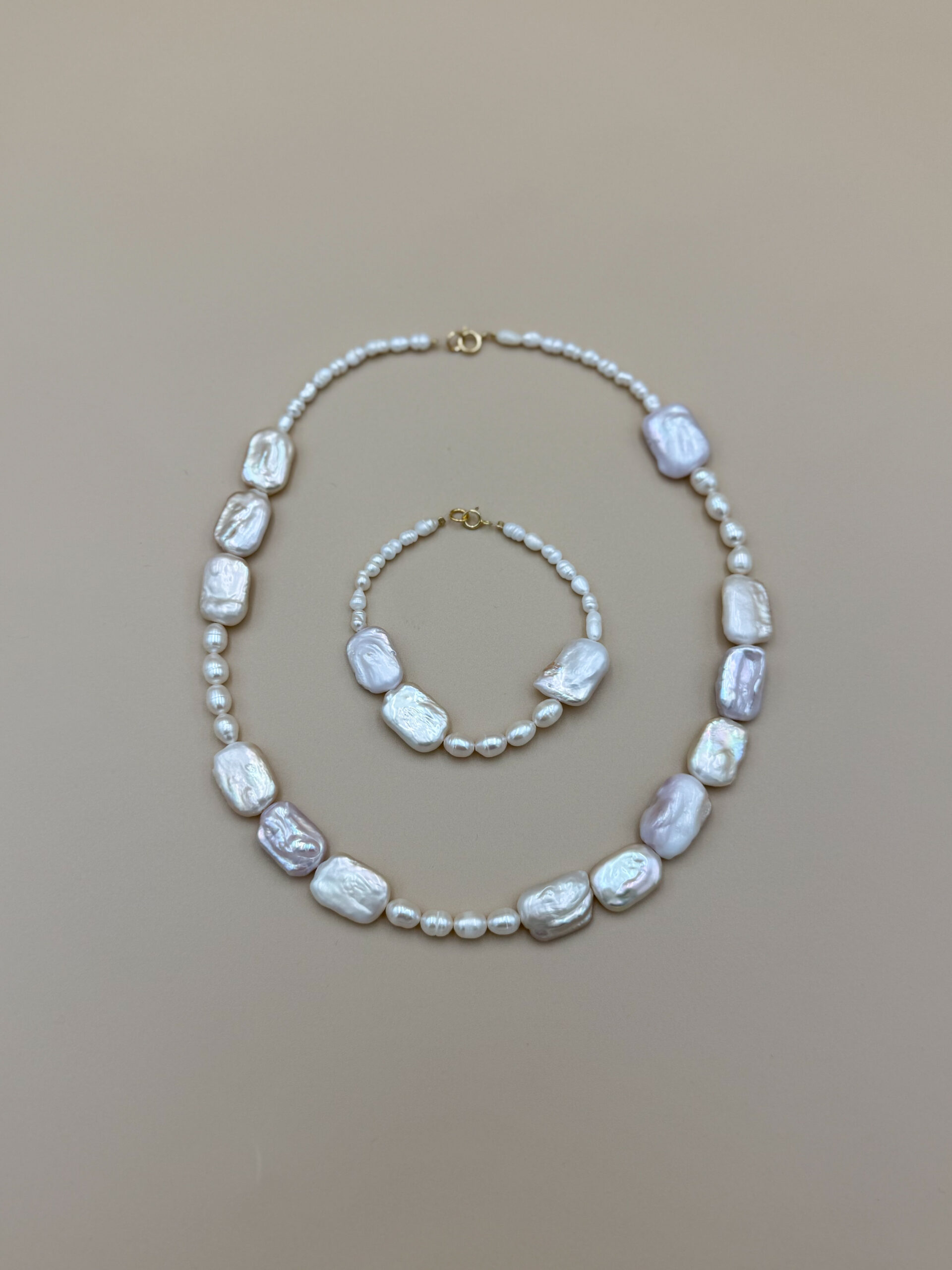 BRANSOLETKA OVAL & SQUARE PERŁY - obrazek 3