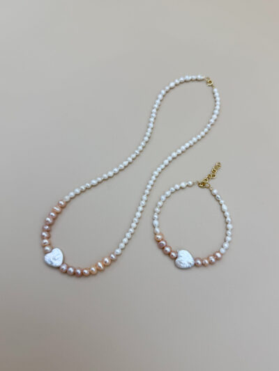 NASZYJNIK HAPPY LOVE NA PERŁACH