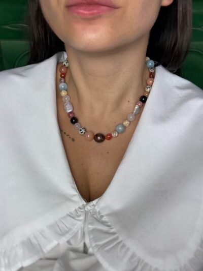 NASZYJNIK KOSMOS Z PERŁAMI