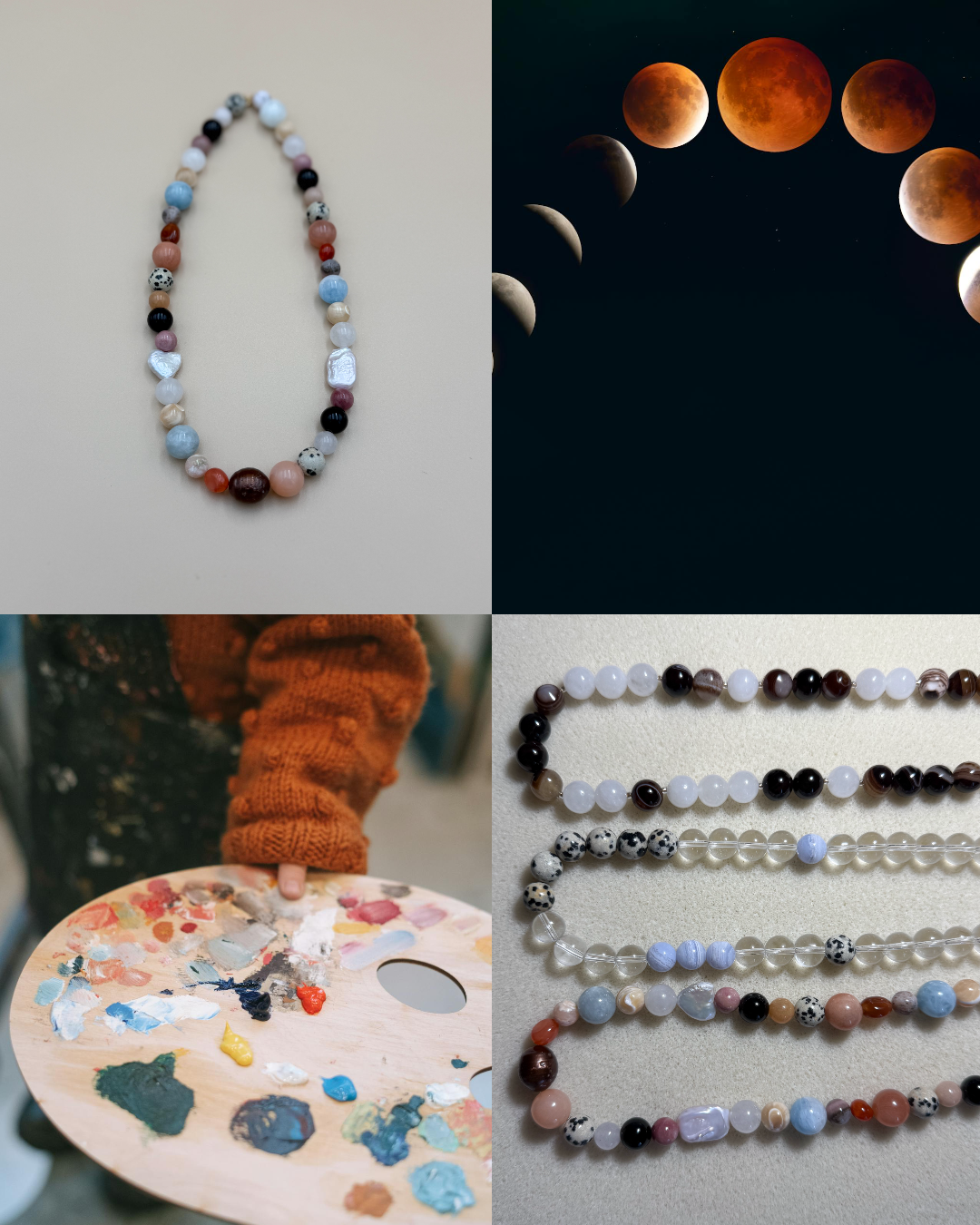 NASZYJNIK KOSMOS Z PERŁAMI - obrazek 4