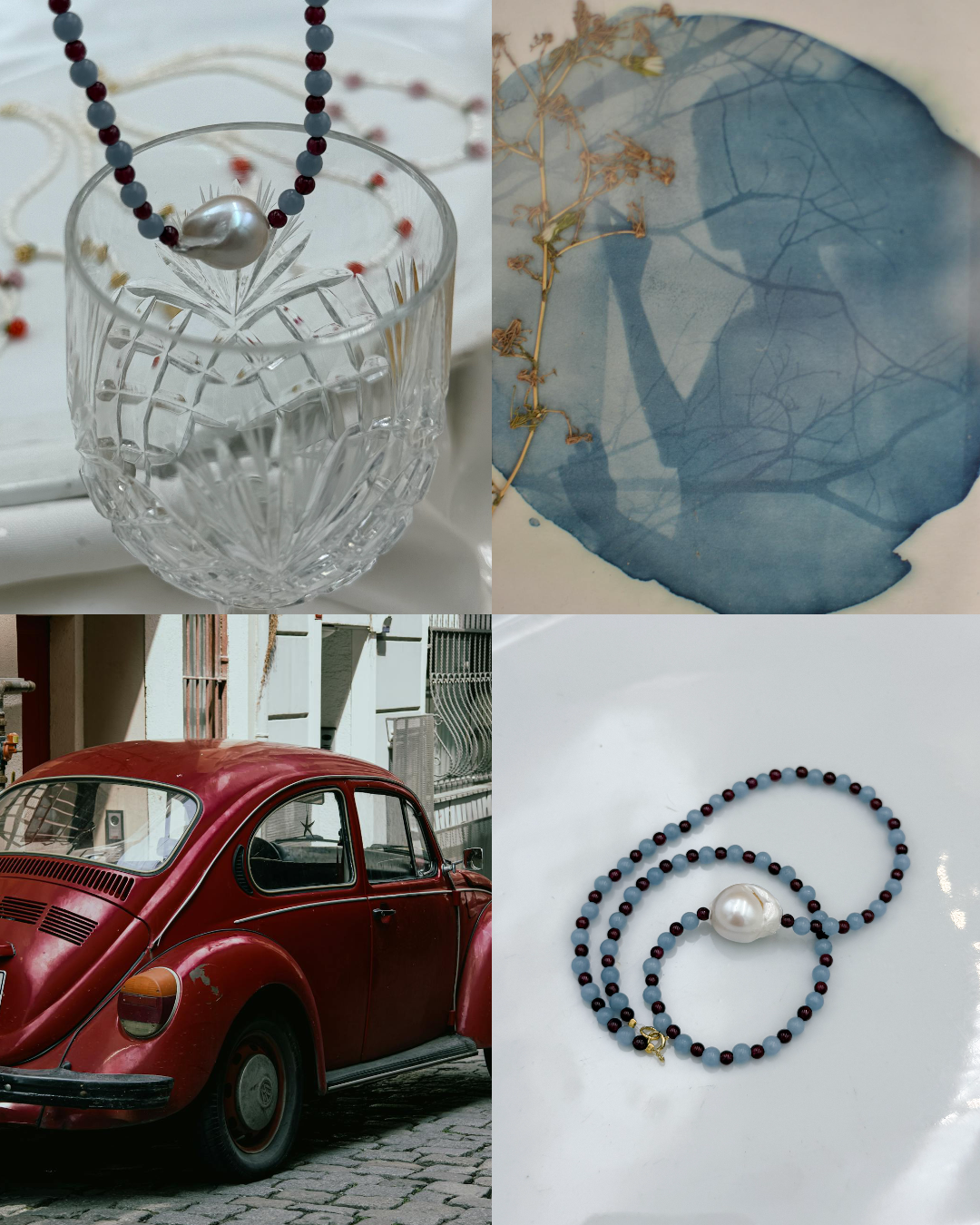 NASZYJNIK BAROKOWA PERŁOWA NA KAMIENIACH - obrazek 6