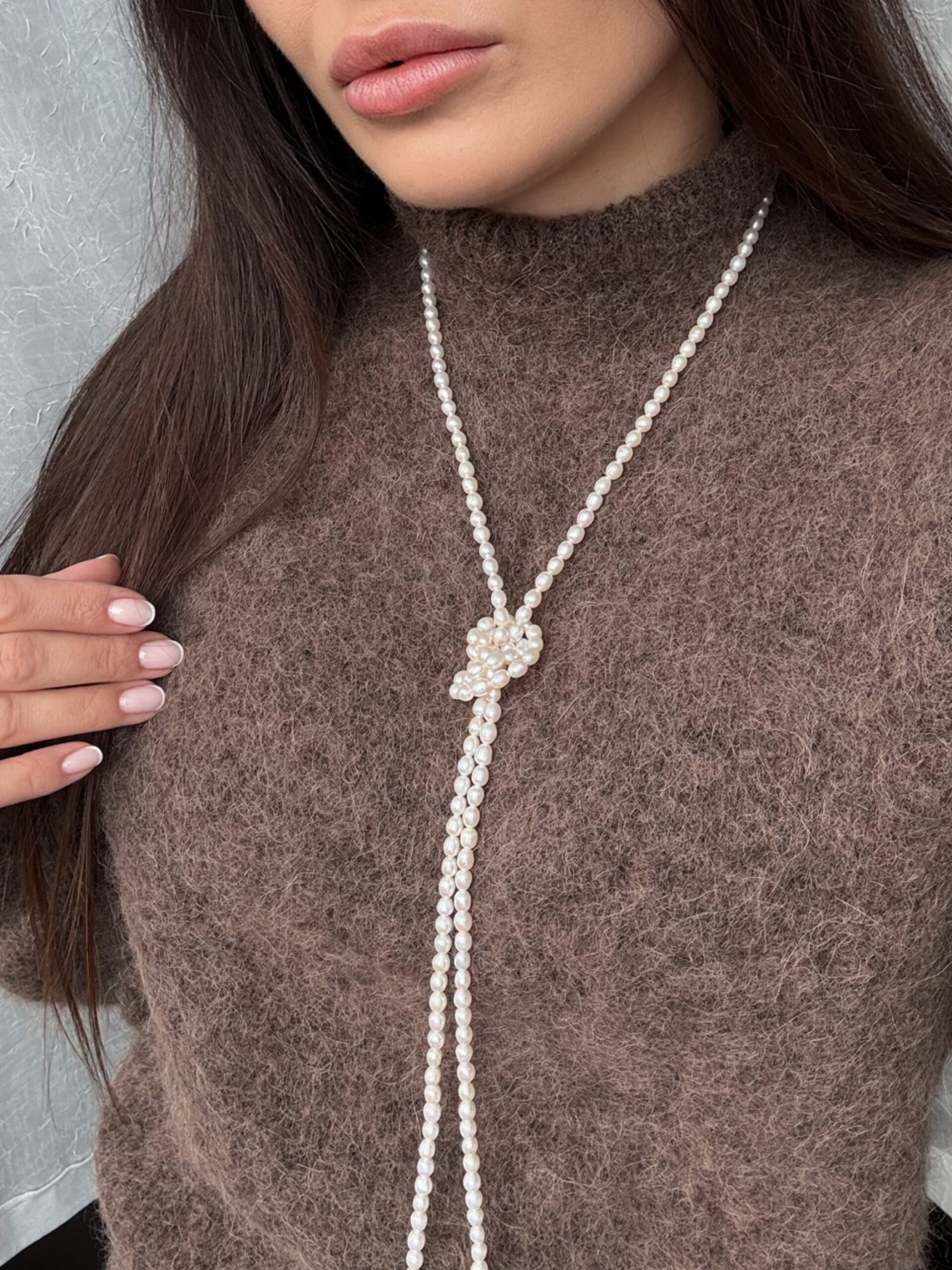 NASZYJNIK KLASYCZNE PERŁY 160 CM - obrazek 4