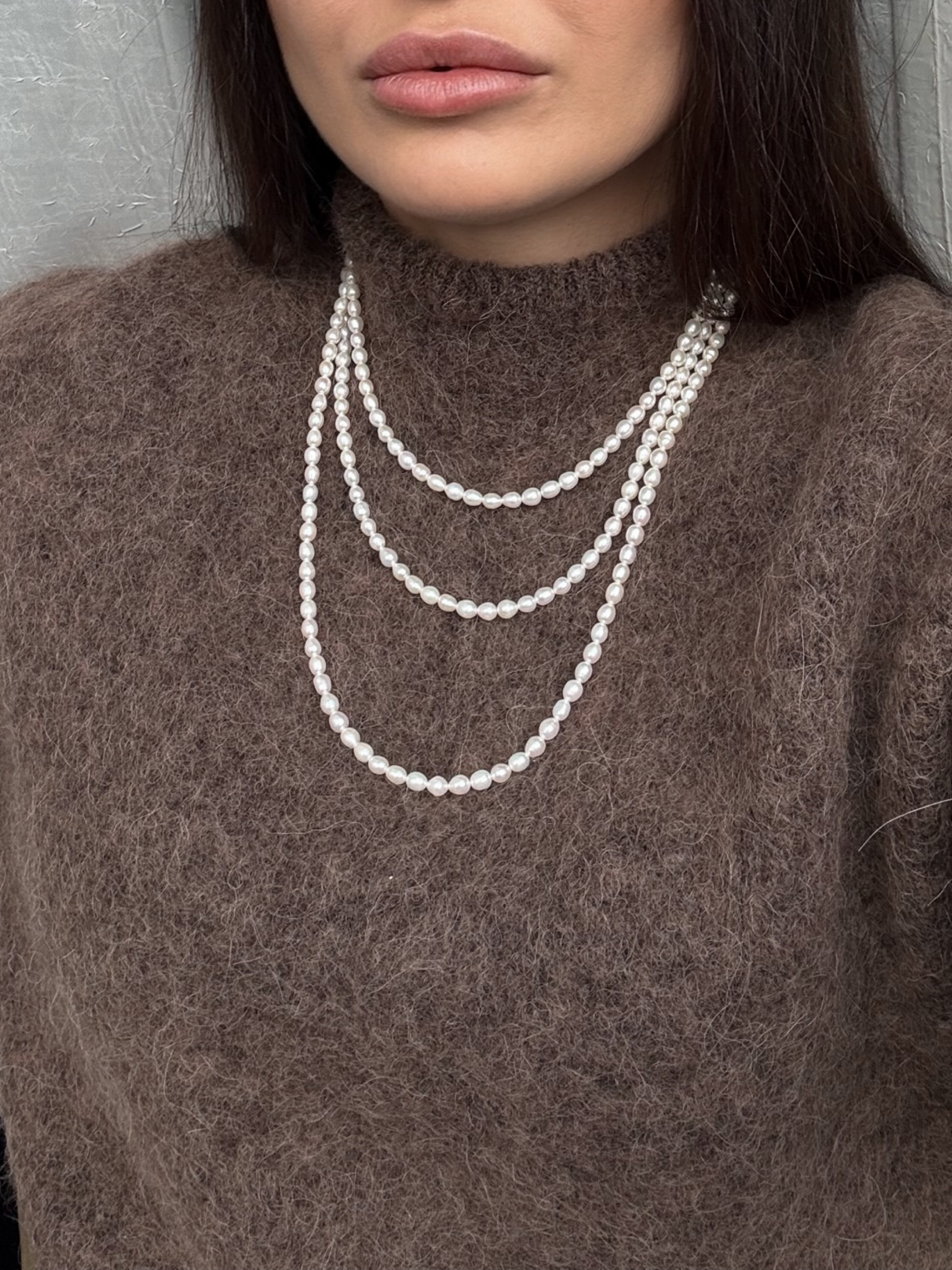 NASZYJNIK KLASYCZNE PERŁY 160 CM - obrazek 2