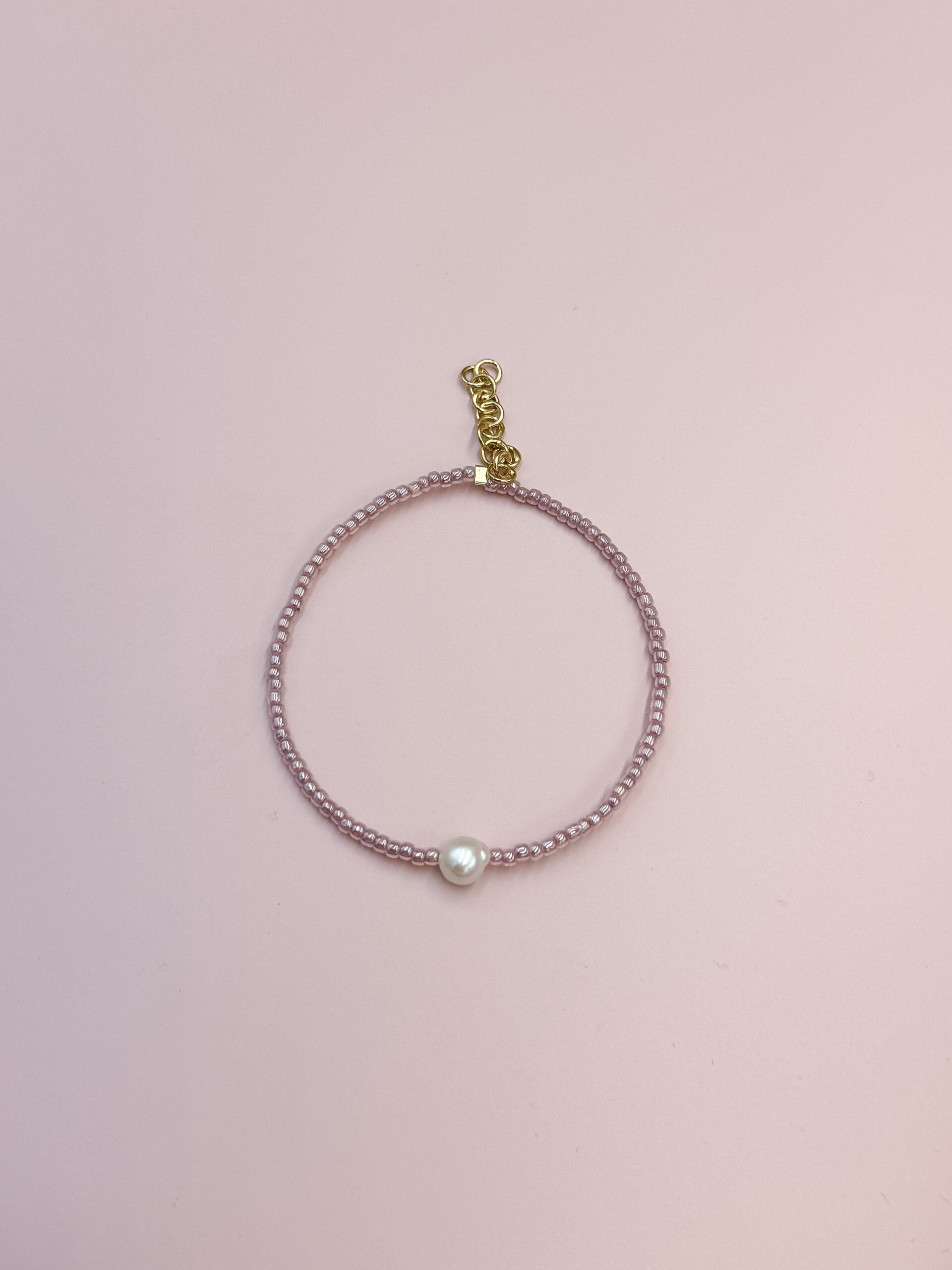 BRANSOLETKA PERŁA NA RÓŻU